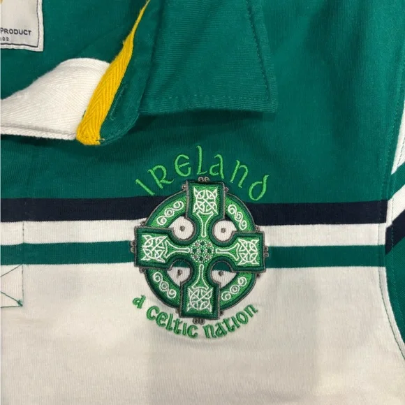 Retro Irish Striped Rugby Shirt - Picture 3 of 8